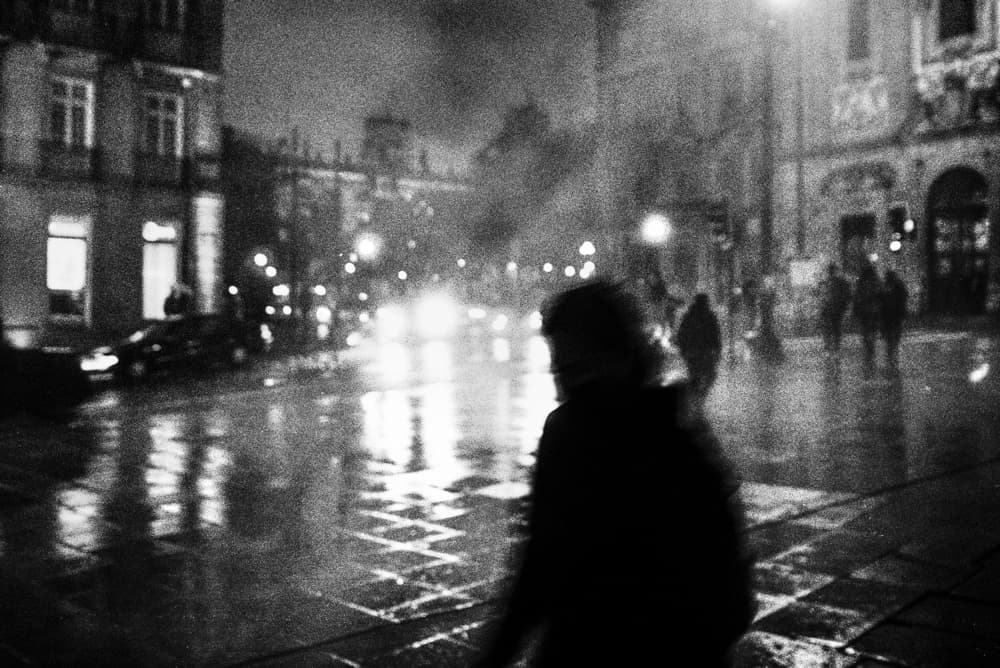 Night City Rain by Paulo Abrantes — canvas wall art