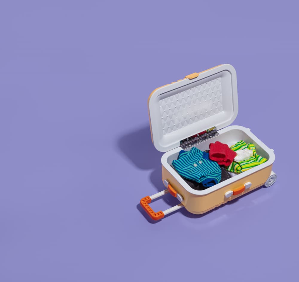 Packing for Vacation by Julia Ramiro — canvas wall art