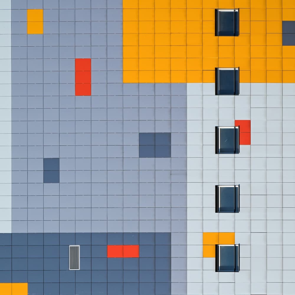 Architectural Color Blocks by Roberto Parola — canvas wall art