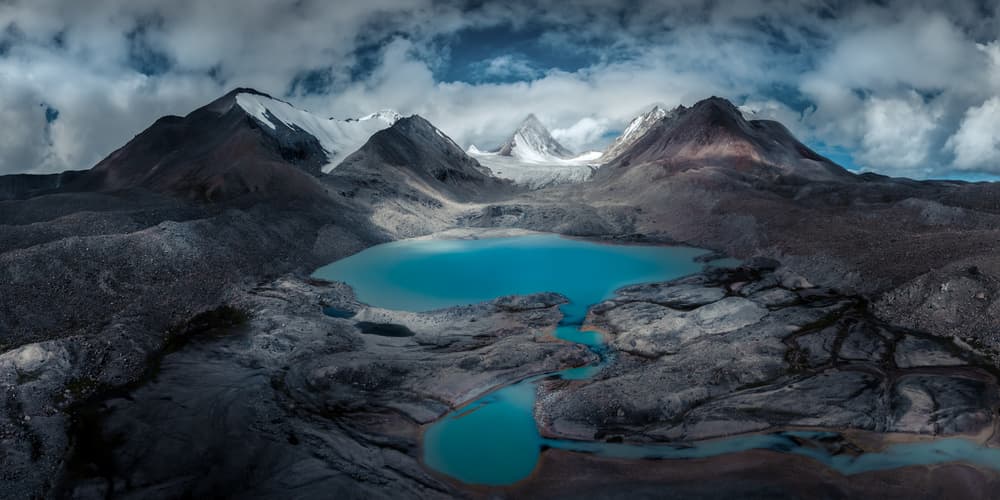 Majestic Alpine Lake by qiye — canvas wall art