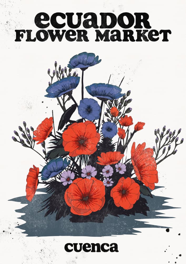 Ecuador Flower Market by Nicholas — canvas wall art