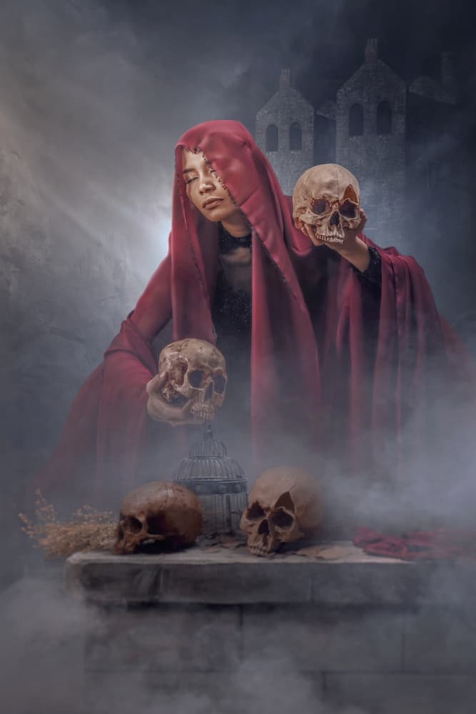 Gothic Skull Ritual by Ajar Setiadi — canvas wall art