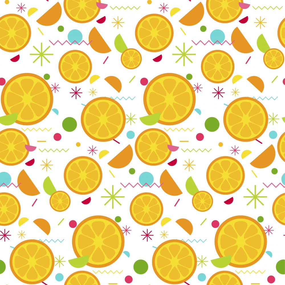 Bright Citrus Pattern by Marika Barsrsind β canvas wall art