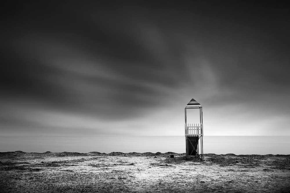 Solitary Beach Shelter by George Digalakis — canvas wall art