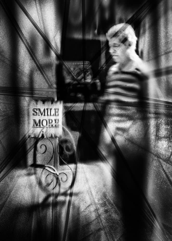 Blurred Figure Smile by Ina Tänzer — canvas wall art