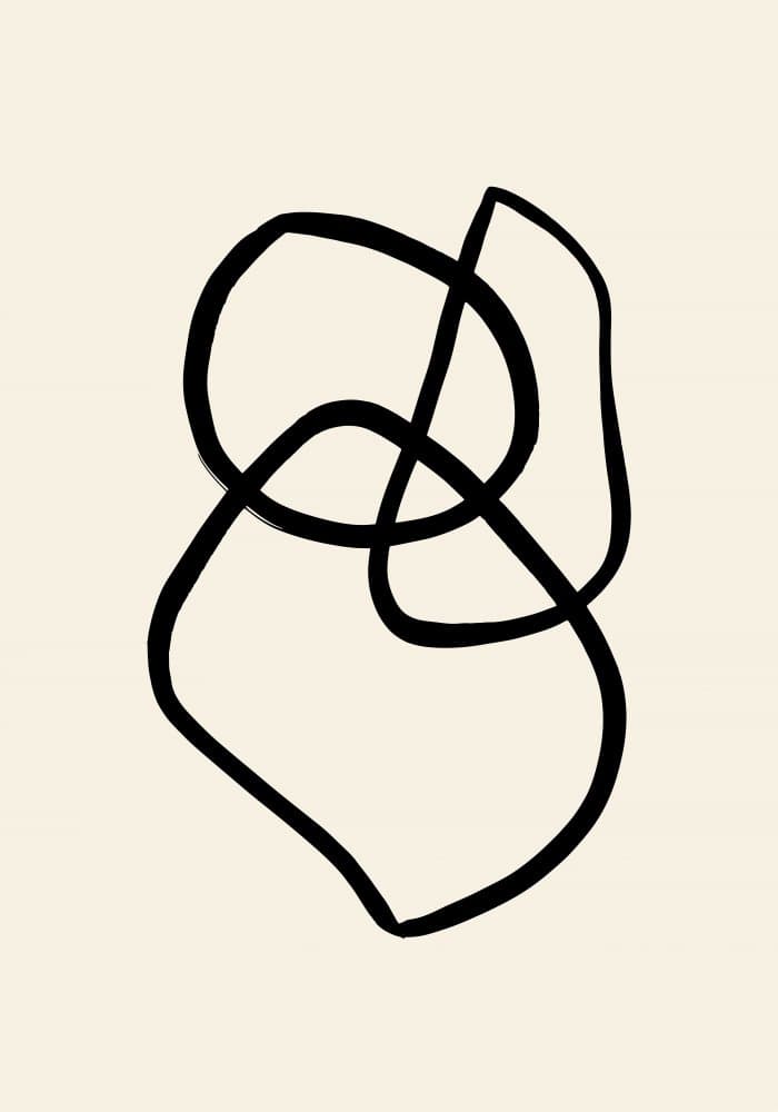 Intertwined Flowing Lines by Pictufy Studio — canvas wall art