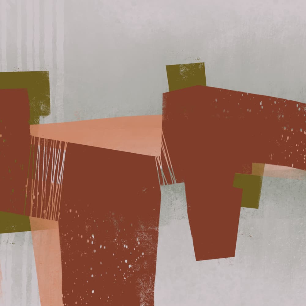 Modern Earthy Shapes by MANSI SAXENA — canvas wall art