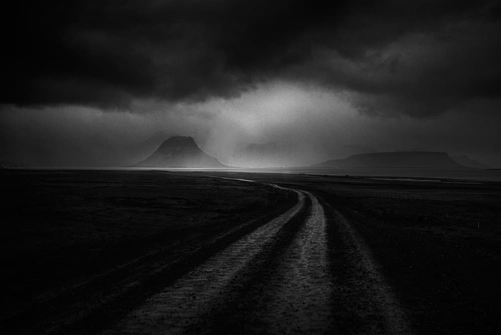 Winding Road Dark Peaks by Peter Svoboda MQEP — canvas wall art