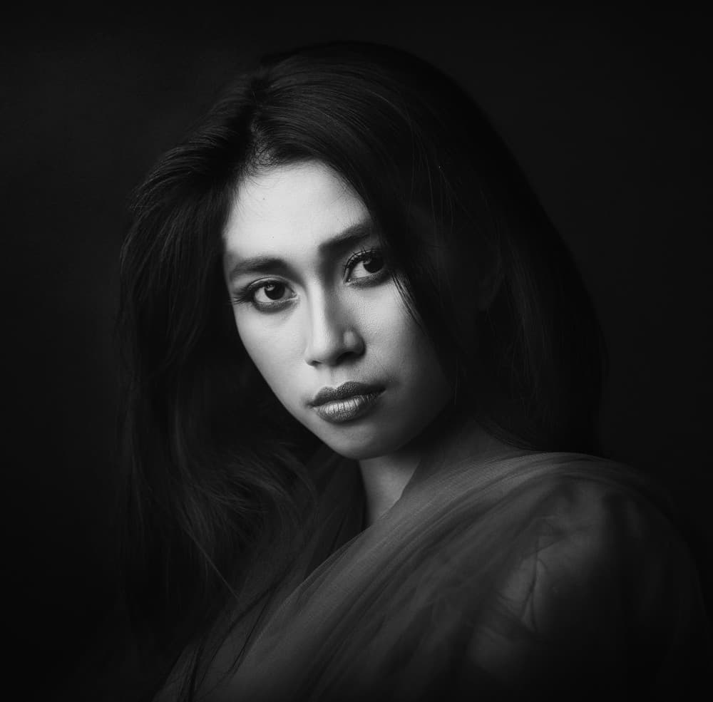 Elegant Gaze Portrait by Hari Sulistiawan — canvas wall art