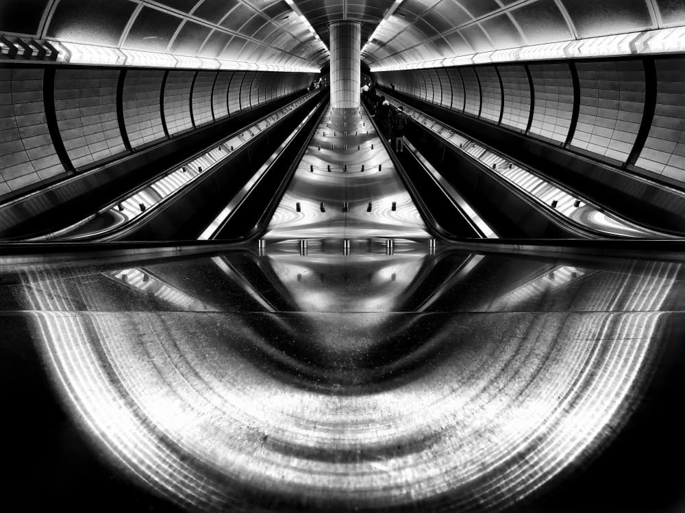 Metro Tunnel Reflection by Raffi Bashlian — canvas wall art