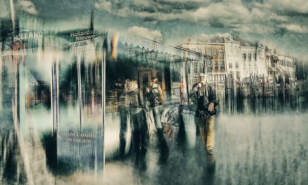 Dreamy Urban Canal by Jan van der Linden — canvas wall art