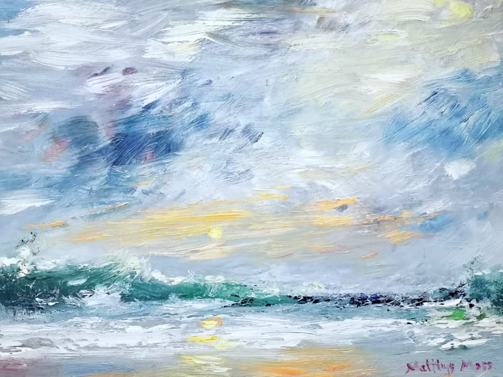 Golden Hour Seascape by Matthys Moss — canvas wall art