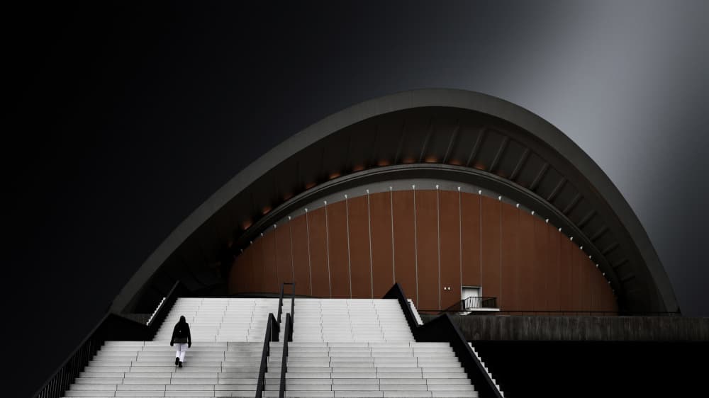 Modern Arch Ascent by Jorge Pimenta — canvas wall art