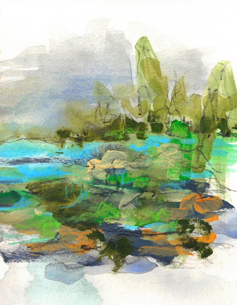 Vibrant Forest Reflections by Lori Ann Folz — canvas wall art