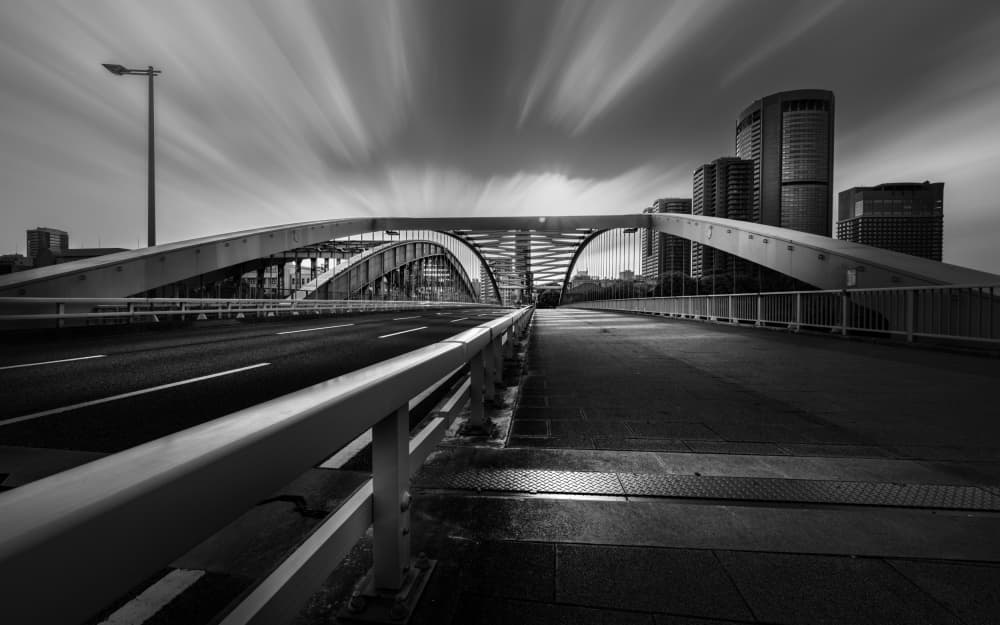 Dynamic City Bridge by Yoshihiko Wada — canvas wall art