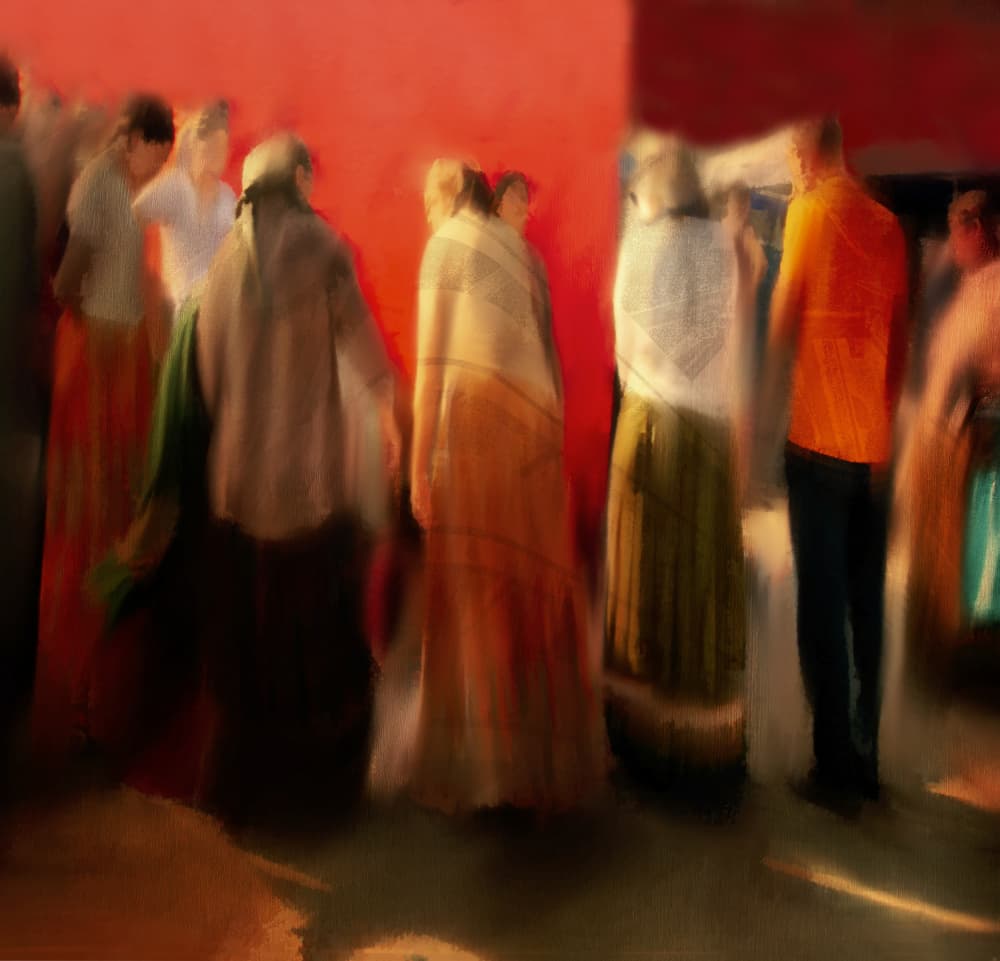 Colorful Street Life by Rachel Pansky — canvas wall art