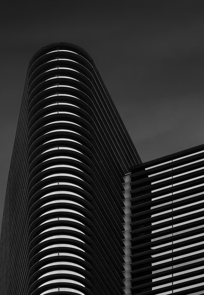 Sleek Architectural Curves by Jef Van den Houte — canvas wall art