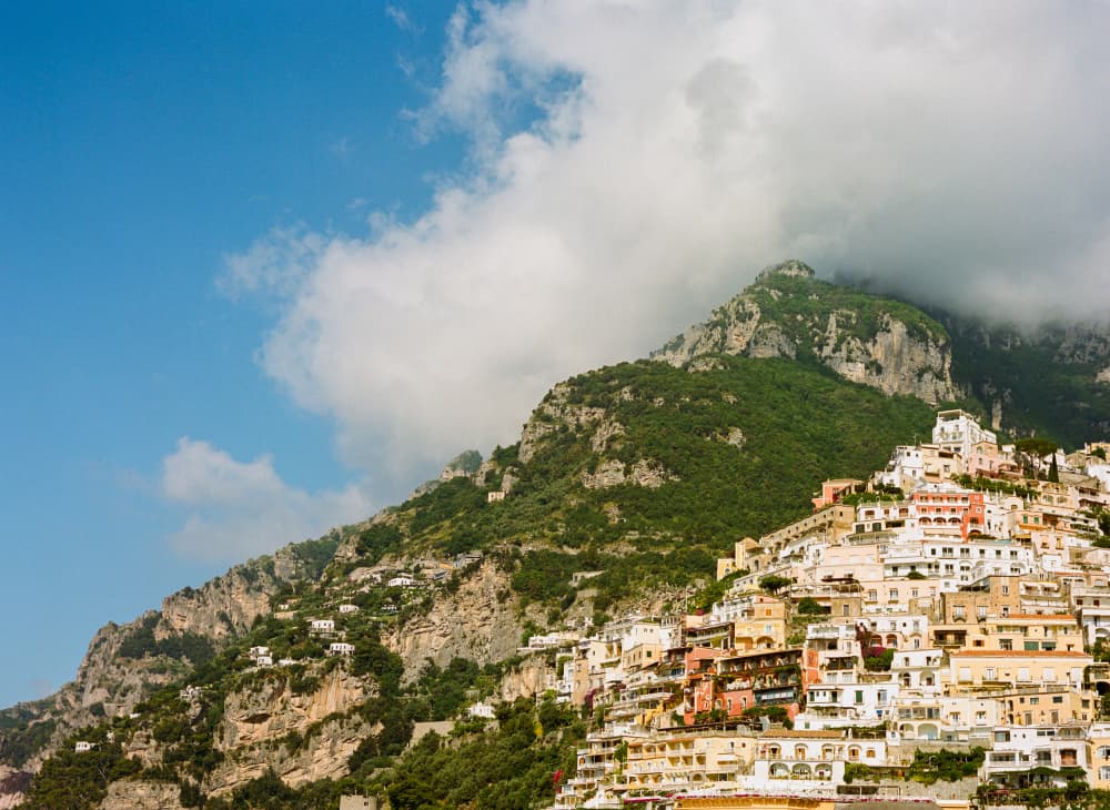 Vibrant Positano Coast by Bethany Young — canvas wall art