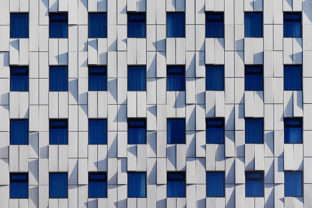 Geometric Building Facade by Hans-Wolfgang Hawerkamp — canvas wall art