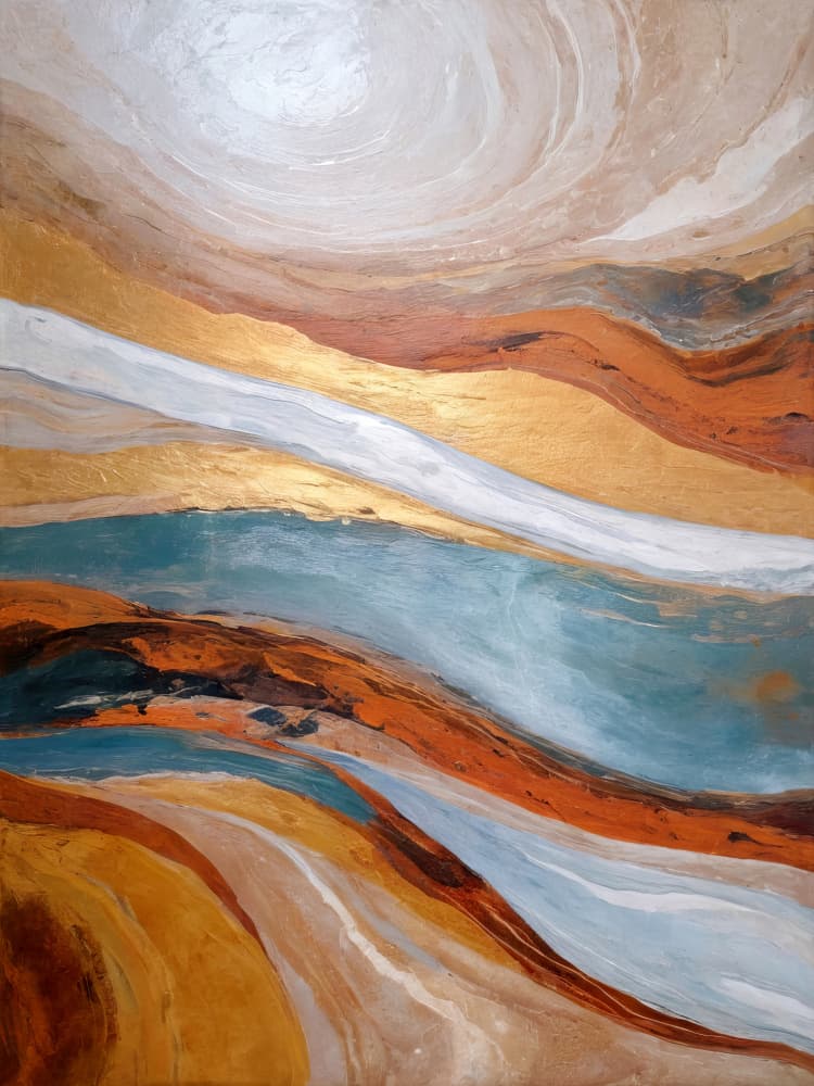 Golden Desert Flow by Alpenglow Workshop — canvas wall art