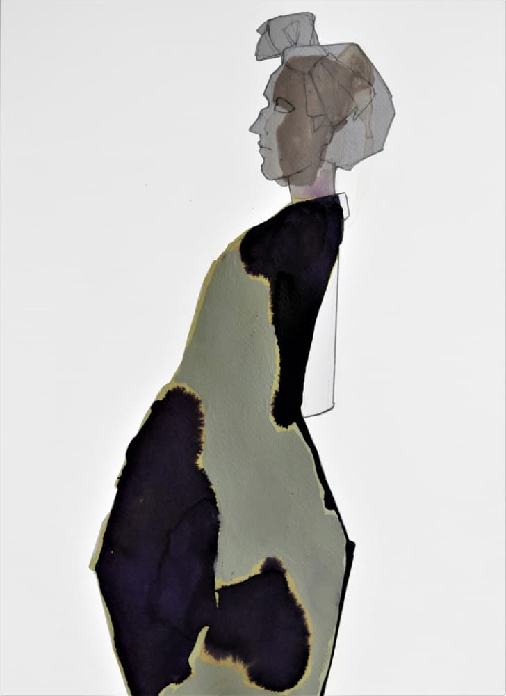 Abstract Woman Profile by Doris Schmitz — canvas wall art
