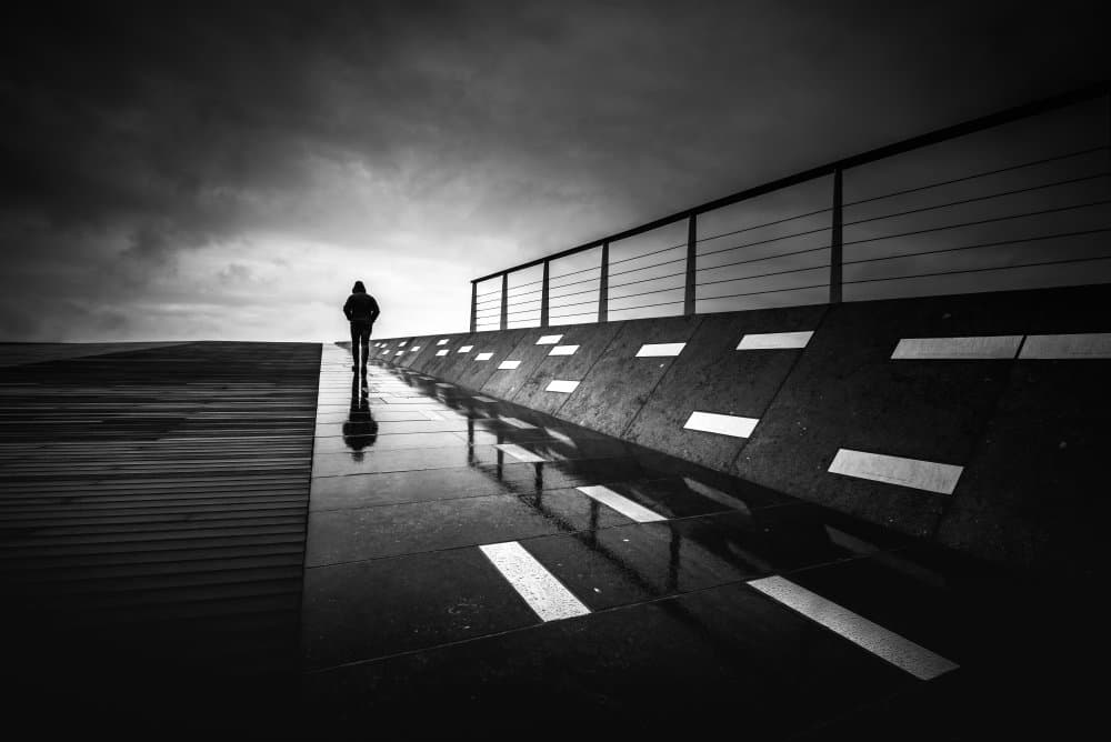 Solitary Path Reflection by Christophe Staelens — canvas wall art