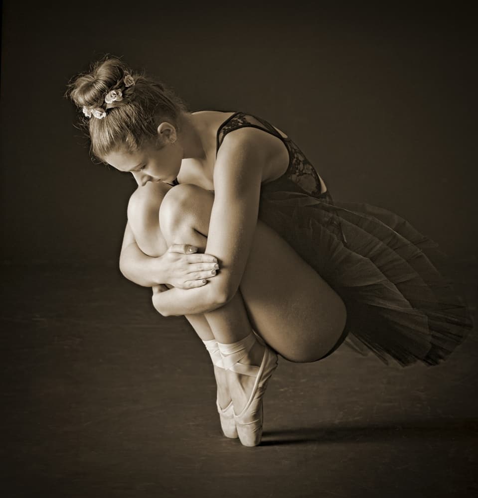 Contemplative Ballerina Pose by Pauline Pentony MA ARPS DPAGB — canvas wall art