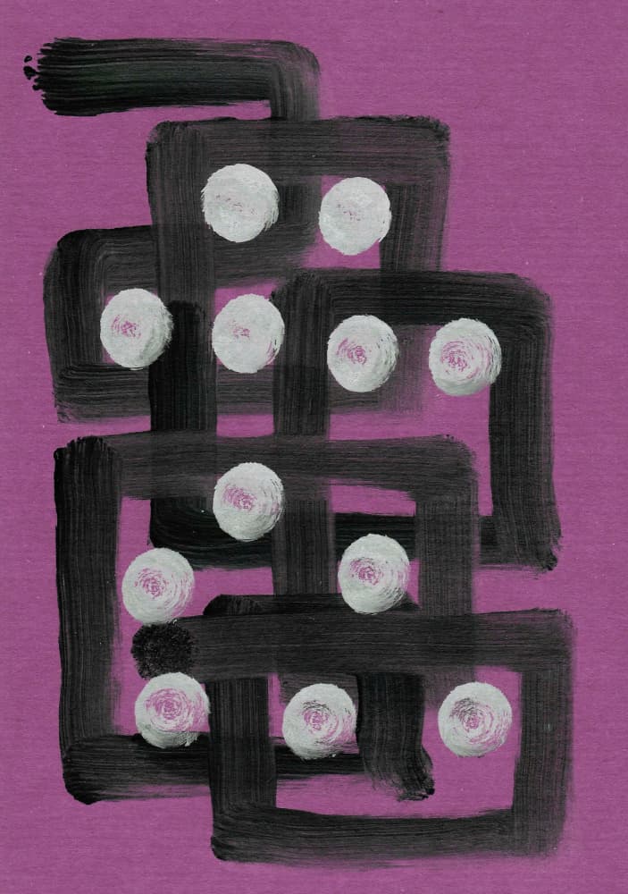Modern Purple Circles by Santhosh ch — canvas wall art