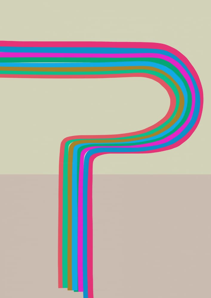 Vibrant Parallel Curves by casa cartissi — canvas wall art