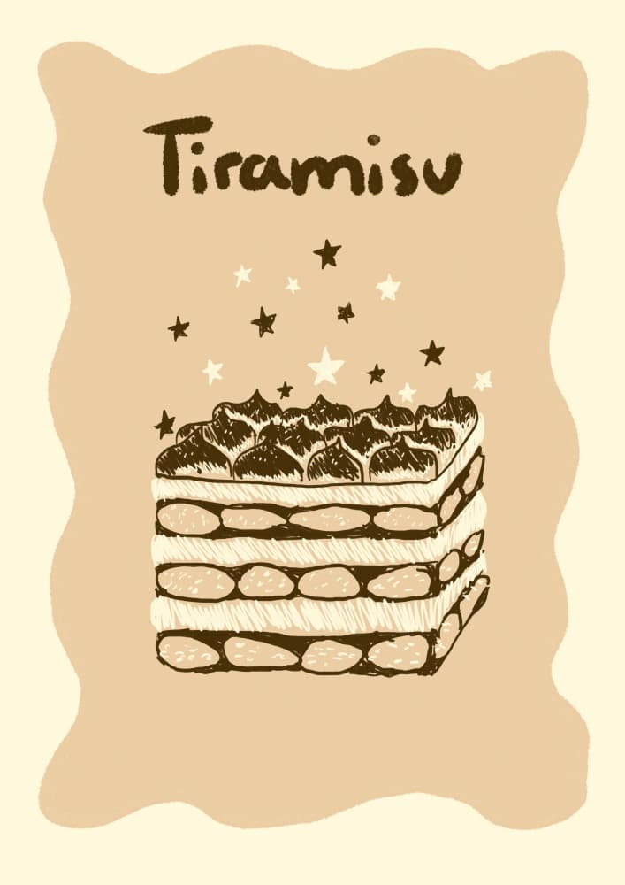 Tiramisu With Stars by Studio Dolci — canvas wall art