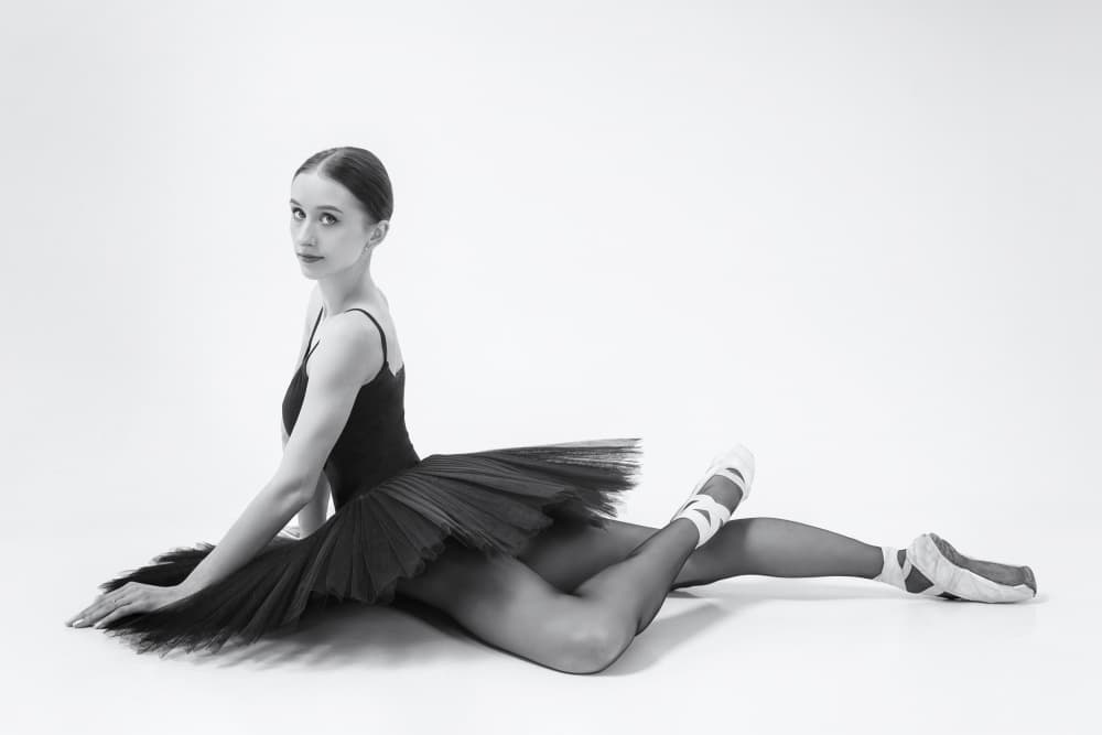 Graceful Ballerina Pose by Alexandr — canvas wall art