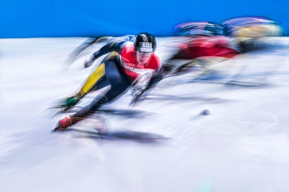 Shorttrack 3 by Dusan Ignac — canvas wall art