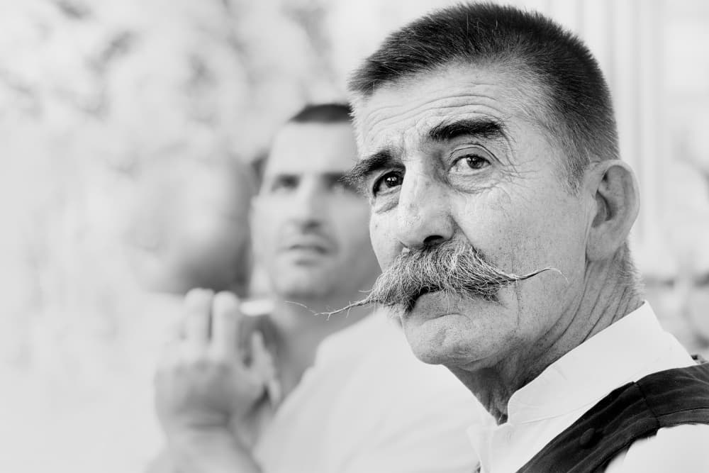 Striking Mustache Portrait by Giovanni Cavalli — canvas wall art