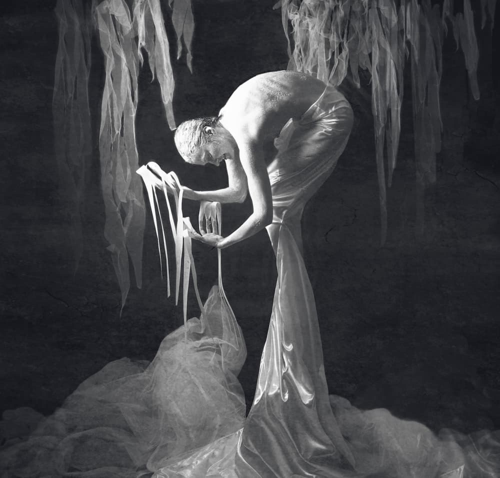 Ethereal Fabric Figure by Angelina Goncharova — canvas wall art