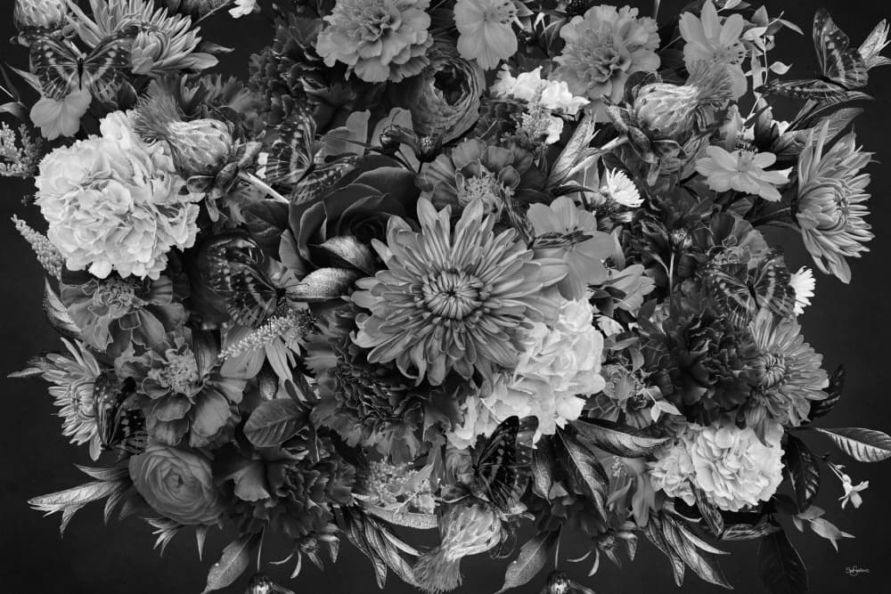 Dark Floral Bouquet by Sue Skellern — canvas wall art