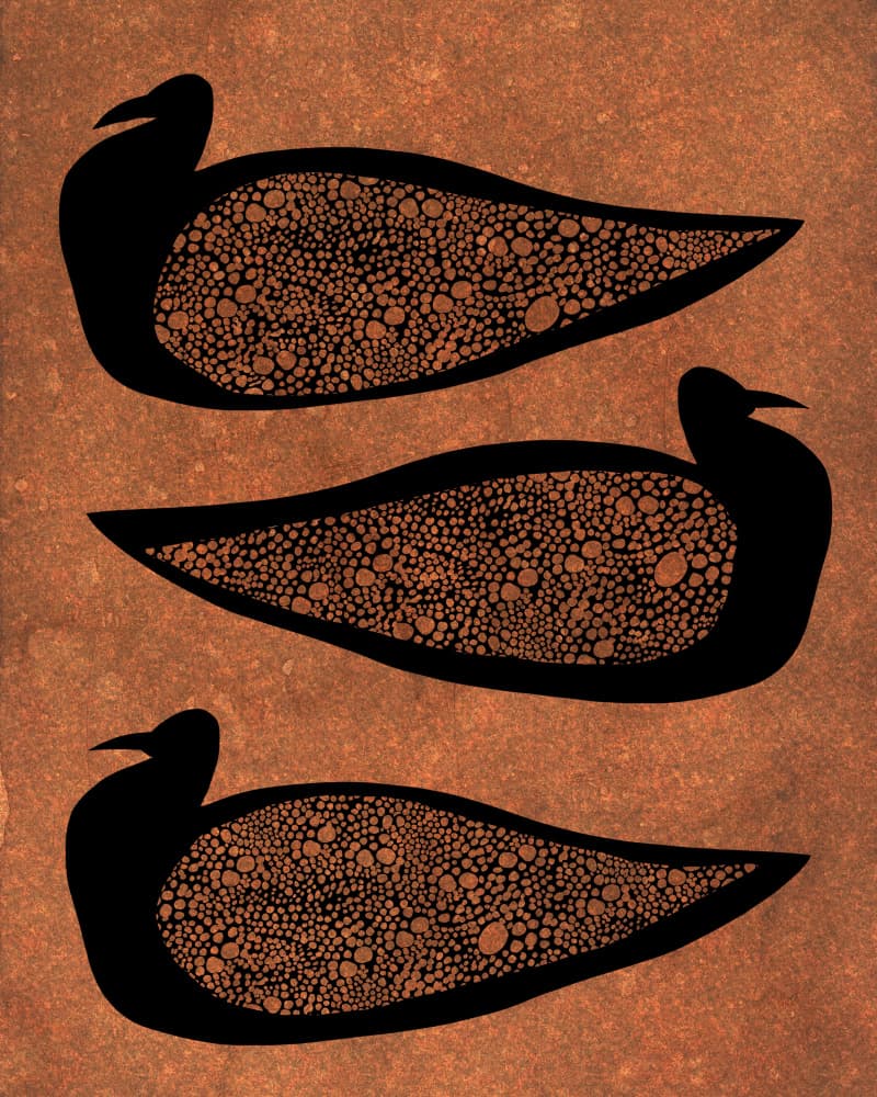 Earthy Bird Silhouettes by Josie George — canvas wall art