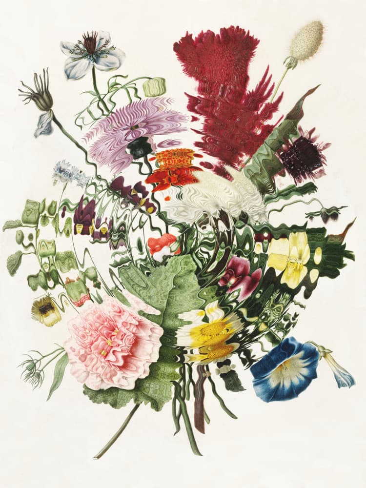 Rippling Floral Bouquet by Marja van den Hurk — canvas wall art