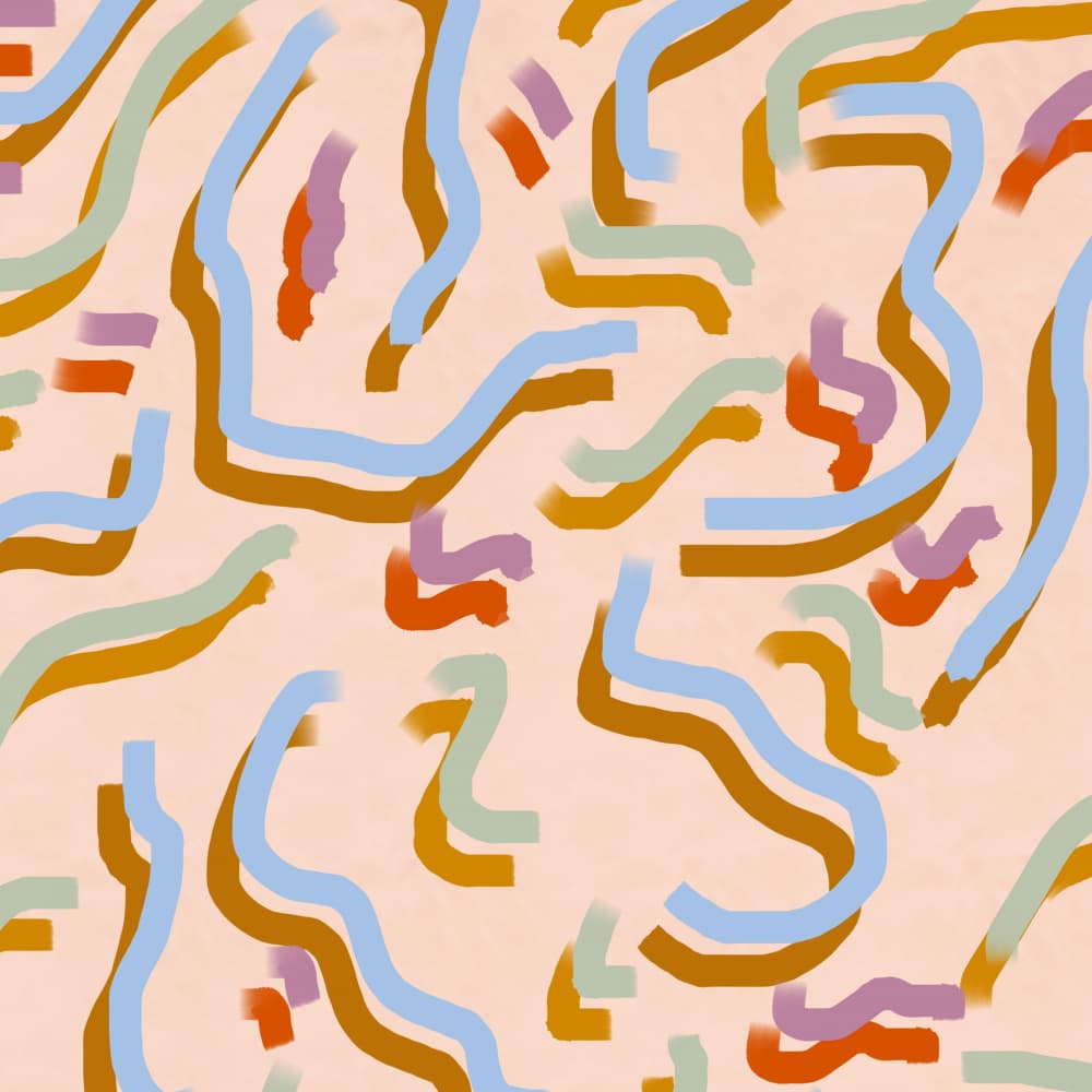Flowing Abstract Lines by Little Dean — canvas wall art