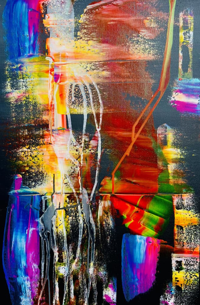 Vibrant Abstract Movement by Fredrik Olsen — canvas wall art