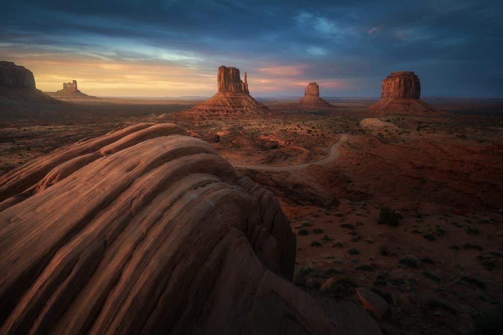 Red Rock Desert Sunset by Juan Pablo de Miguel — canvas wall art