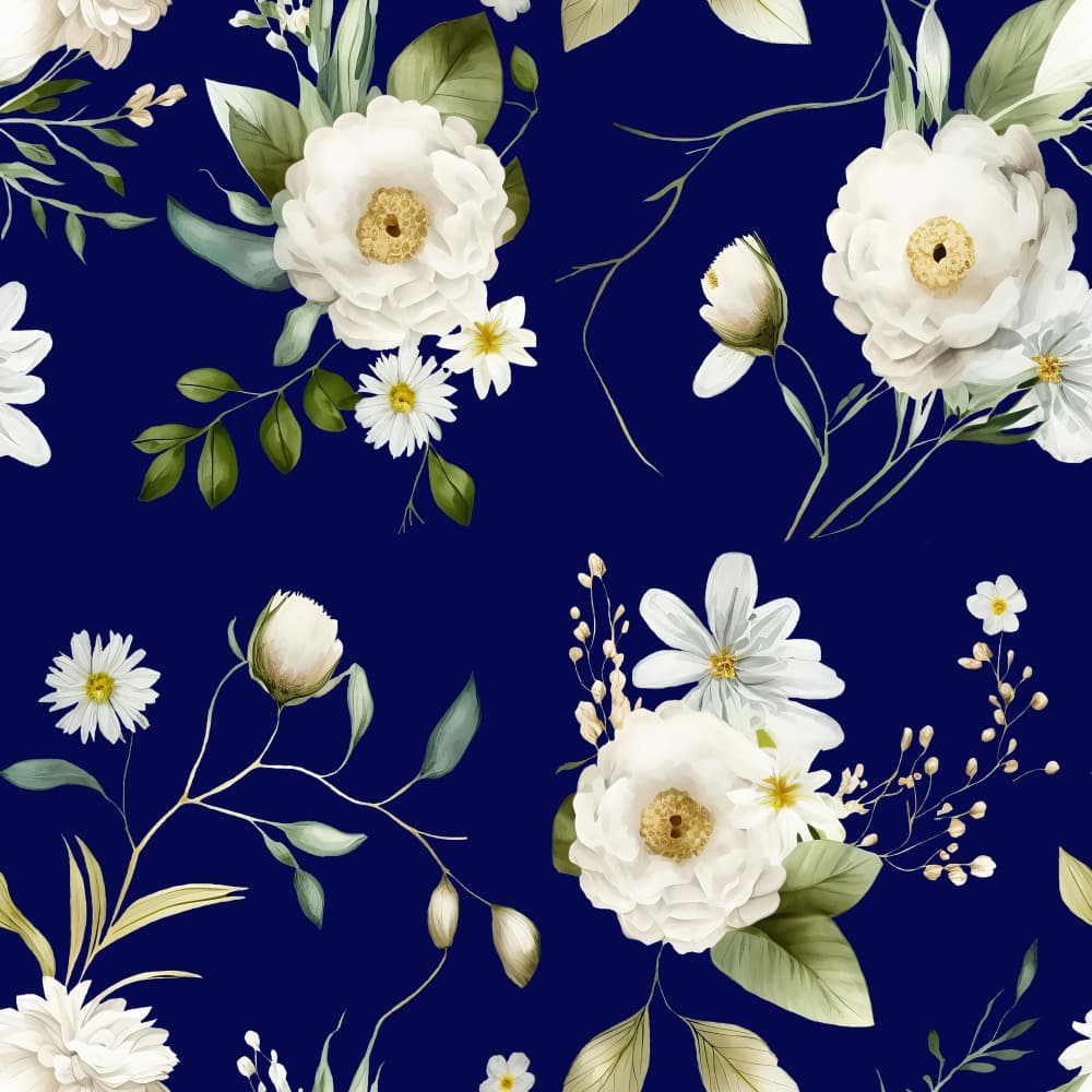 Elegant White Blooms by Bilge Paksoylu — canvas wall art