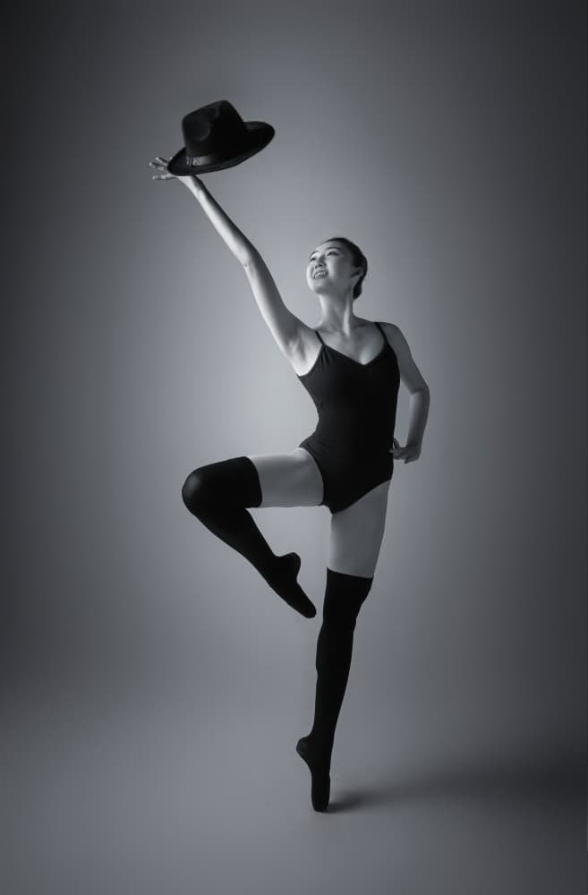 Ballet Dancer with Hat by Catherine Wang — canvas wall art