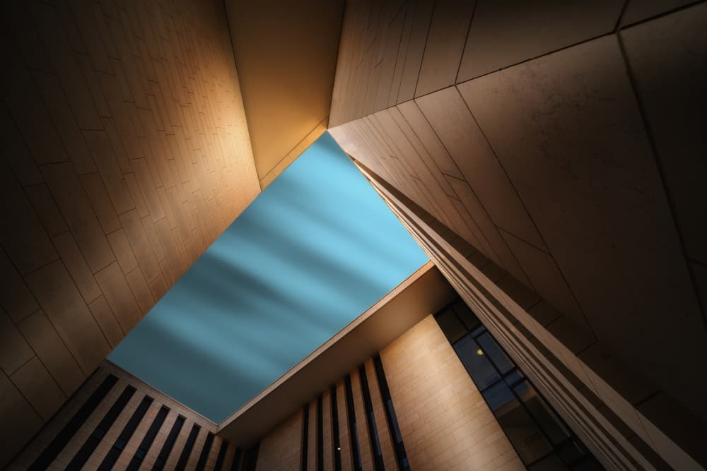 Upward Urban Geometry by Adam Pachula — canvas wall art