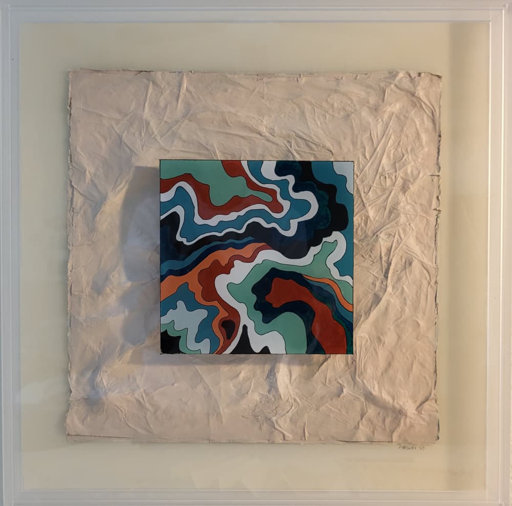Vibrant Fluid Curves by Irene Yesley — canvas wall art