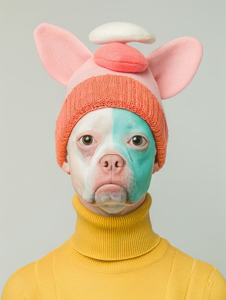Whimsical Dog Portrait by Bilge Paksoylu — canvas wall art