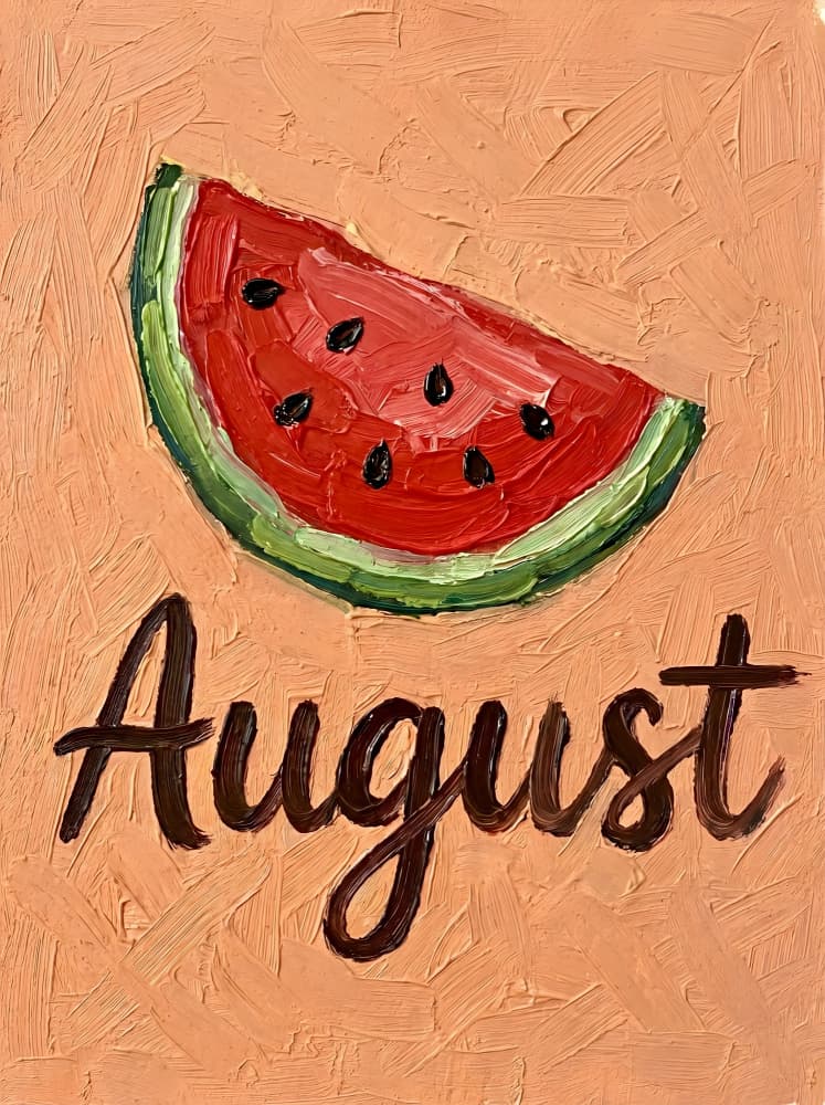 Juicy August Watermelon by HUGO — canvas wall art