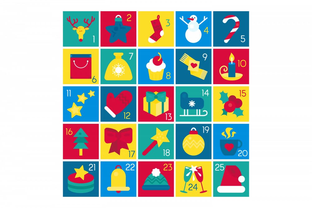 Festive Advent Calendar by Marika Barsrsind β canvas wall art
