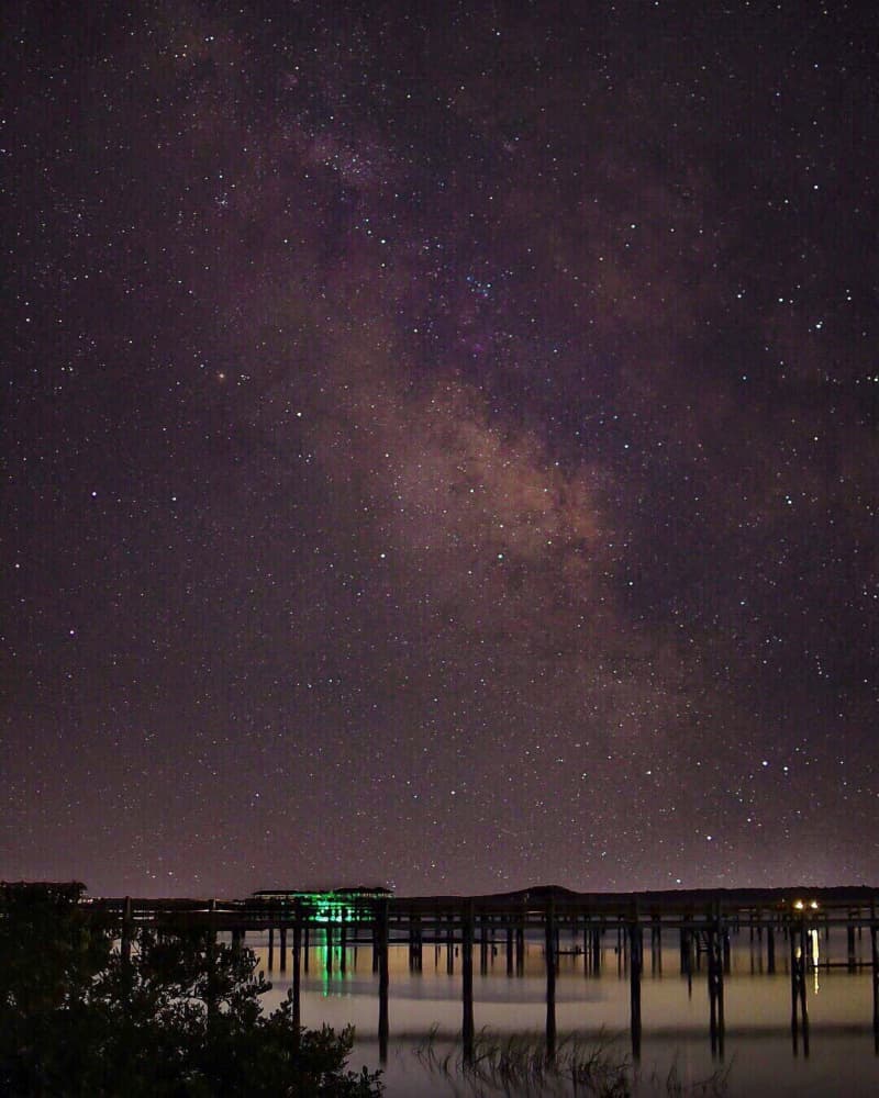 Milky Way Pier Night by Del Mundo Imagery — canvas wall art
