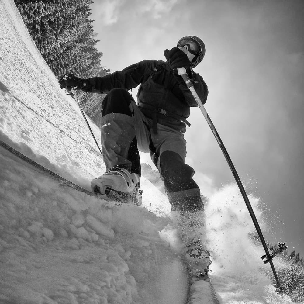 Powder Ski Action by Marcel Rebro — canvas wall art
