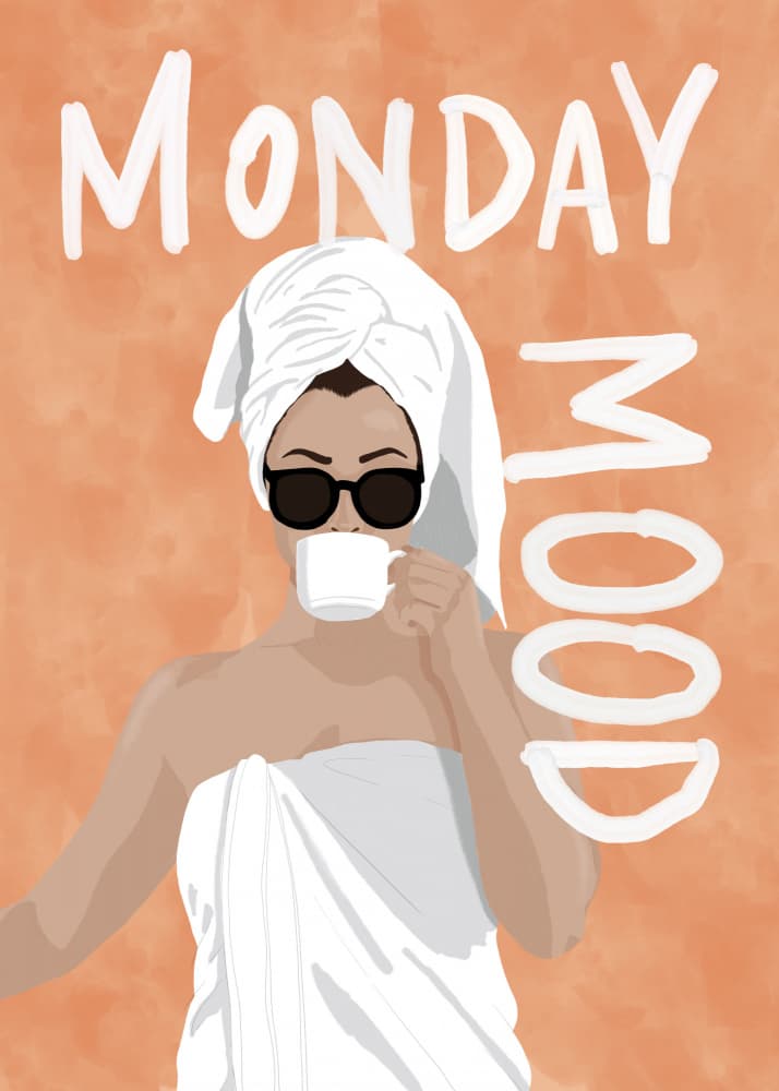 Monday Coffee Mood by ByKammille — canvas wall art
